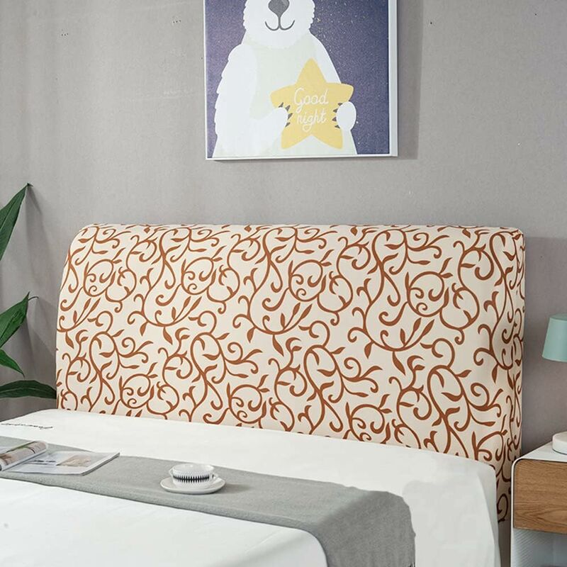 Headboard Cover Painted Pattern Dust Cover Headboard Protector Stretch Cover For Bedroom Upholstered Decoration - Image 1