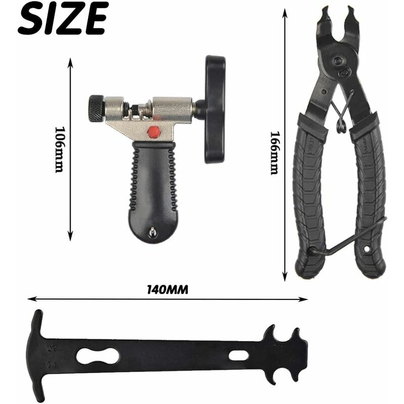 9 In 1 Bicycle Repair Tool, Bike Chain Tool Professional Bike Chain Repair Tool Kit Bicycle Link Pliers - Image 4