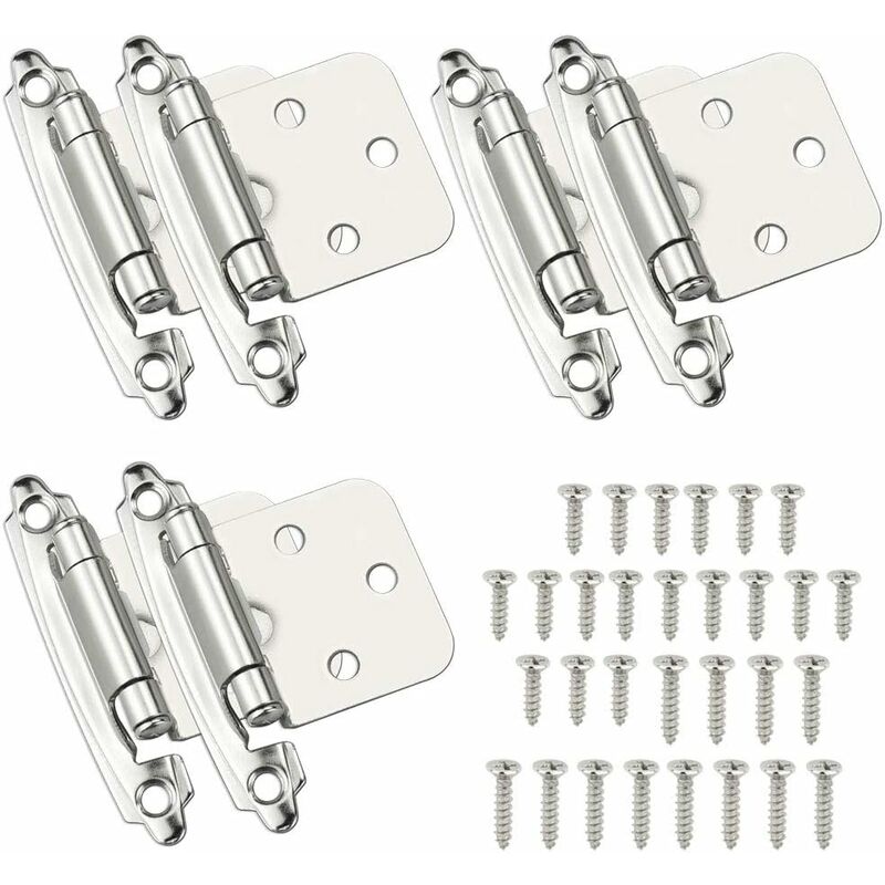 6 pcs Door Hinge Self Closing Hinge Cold ROlled Steel Material Spring Hinge With DAmper For Door Closet Shoe Cabinet - Image 1