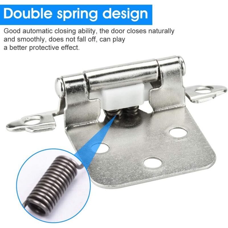 6 pcs Door Hinge Self Closing Hinge Cold ROlled Steel Material Spring Hinge With DAmper For Door Closet Shoe Cabinet - Image 2