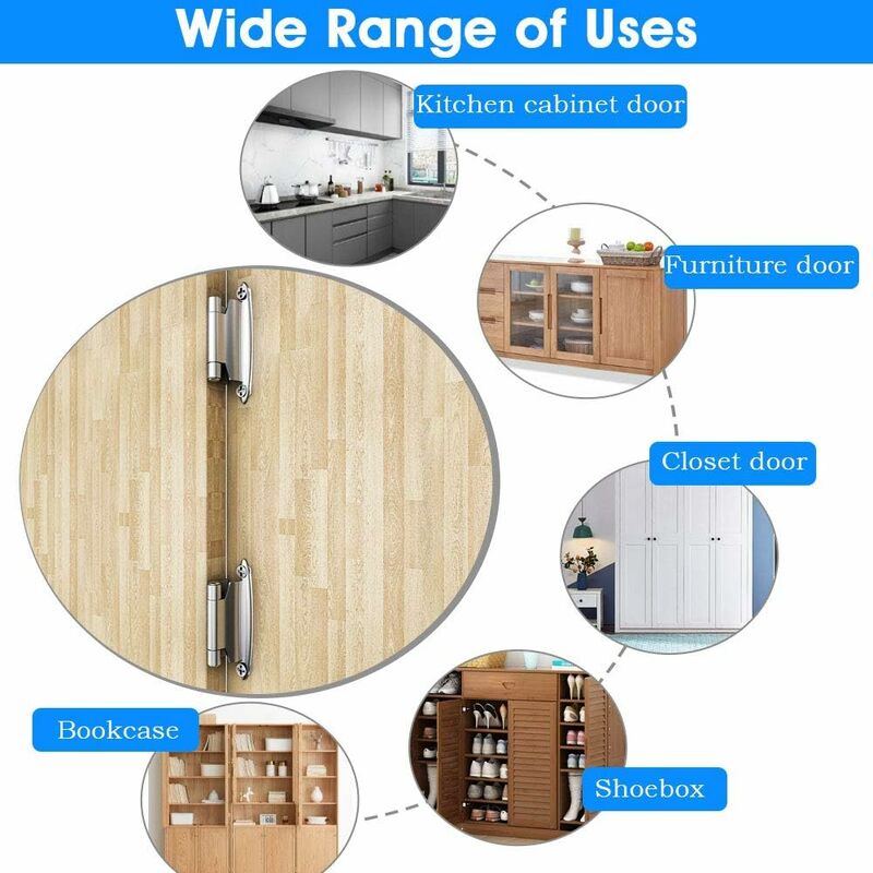 6 pcs Door Hinge Self Closing Hinge Cold ROlled Steel Material Spring Hinge With DAmper For Door Closet Shoe Cabinet - Image 4