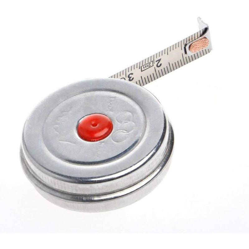 2M Mini Metric Stainless Steel Retractable Tape Measure For Office, Premium Quality Metric - Image 1