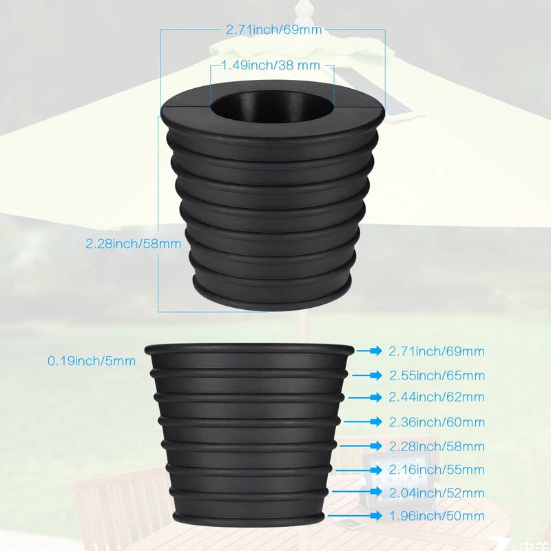 Umbrella Cone Base Stand, For Patio Table Hole Opening And Stability Or Parasol Base Holder, Umbrella Stand, 1.5