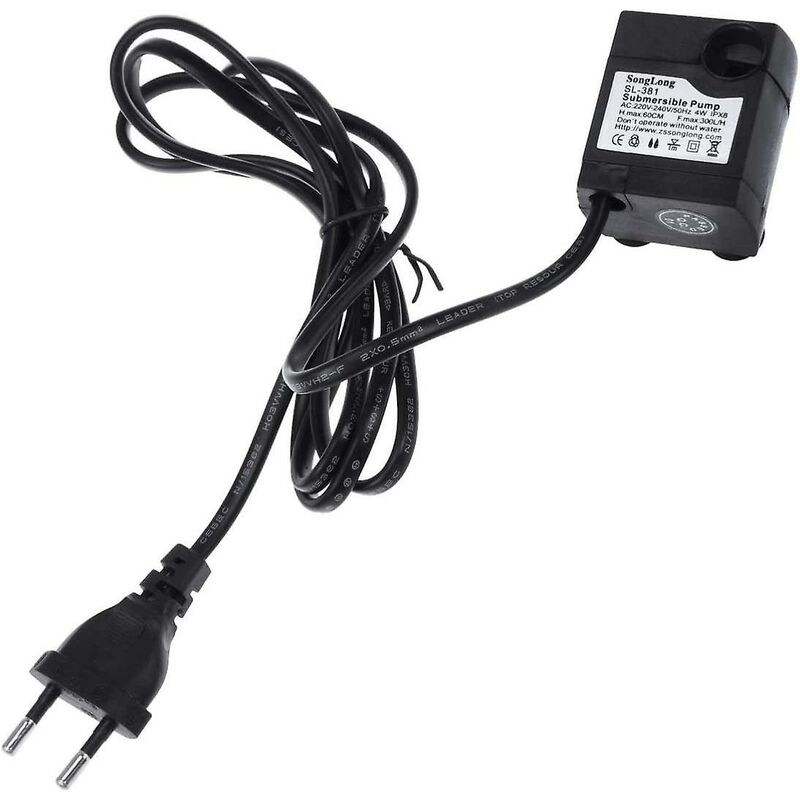 300L/H 5W Ultra Quiet Submersible Water Pump For Fountain Aquarium Pond (Eu Plug) - Image 1
