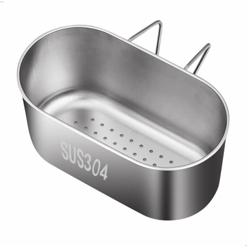 Sink Drain Basket Strainer - Stainless Steel, Easy To Use, For Kitchen, Over Sink Drying Rack For Storing And Washing - Image 1