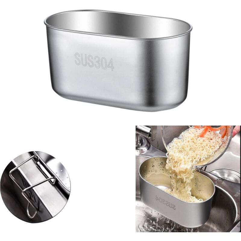 Sink Drain Basket Strainer - Stainless Steel, Easy To Use, For Kitchen, Over Sink Drying Rack For Storing And Washing - Image 3