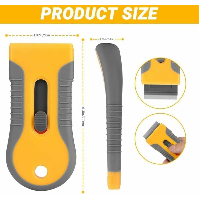 Glass And Ceramic Glass Scraper - Glass Cleaning Tool With 20 Replacement Parts For Removing Gasket Labels, Decals And - Image 2