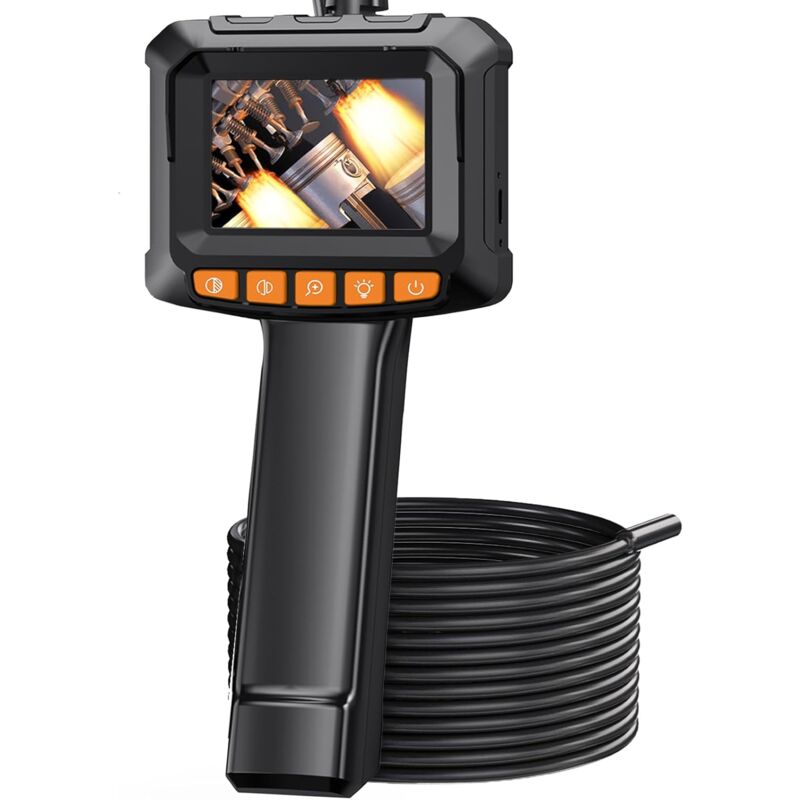 Endoscope Camera, 1080P Hd Endoscope, 2.4 Inch Ips Screen Pipe Inspection Camera, Ip67 Waterproof Camera, 5M Semi-Rigid - Image 1