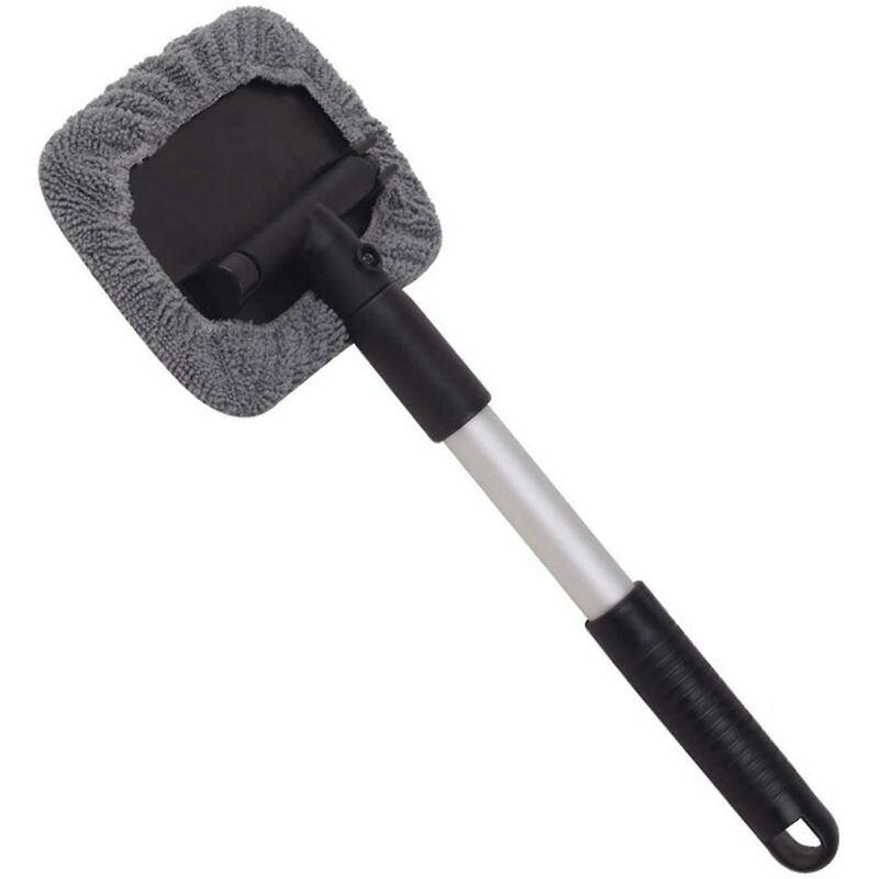 Windshield Cleaning Brush, Car Window Wash Brush With Extendable Handle Microfiber Pad 180 Degree ROtation Defogger - Image 1