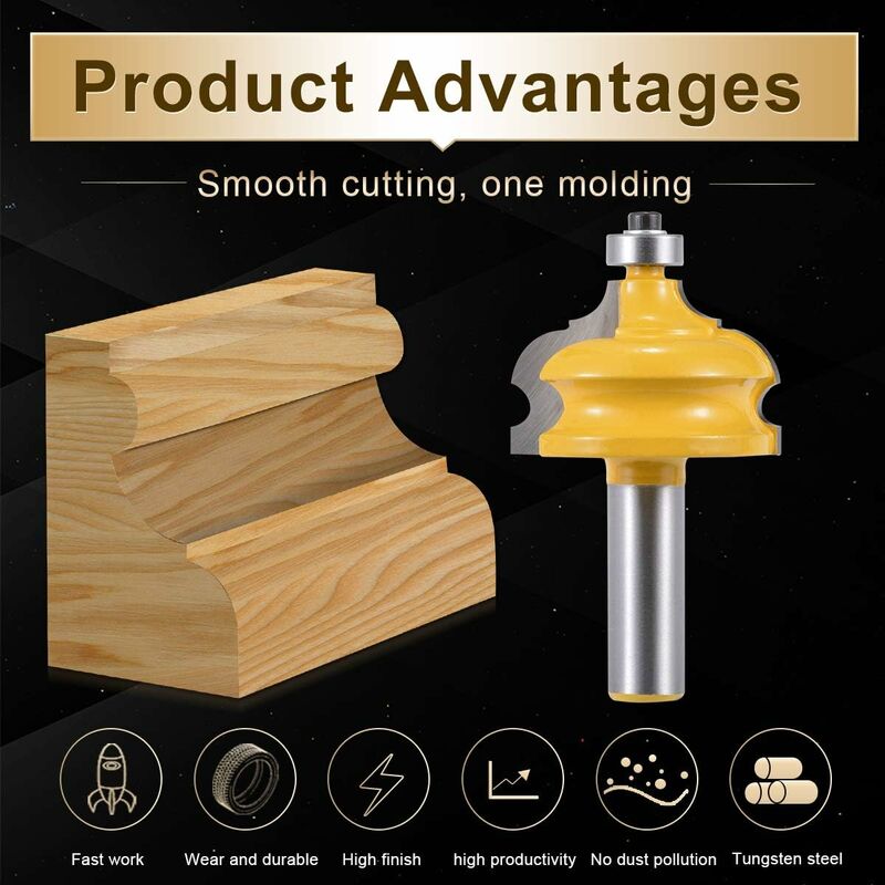 Classic Cove Edge And Trim ROuter Bit Classic Cove Contour ROuter Bit With 1/2-Inch Shank (1/2