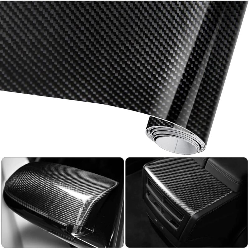6D Waterproof Car Sticker Film Carbon Fiber Vinyl Adhesive 30300Cm Waterproof Non-Stick For Car,Computer,Phone Case - Image 1