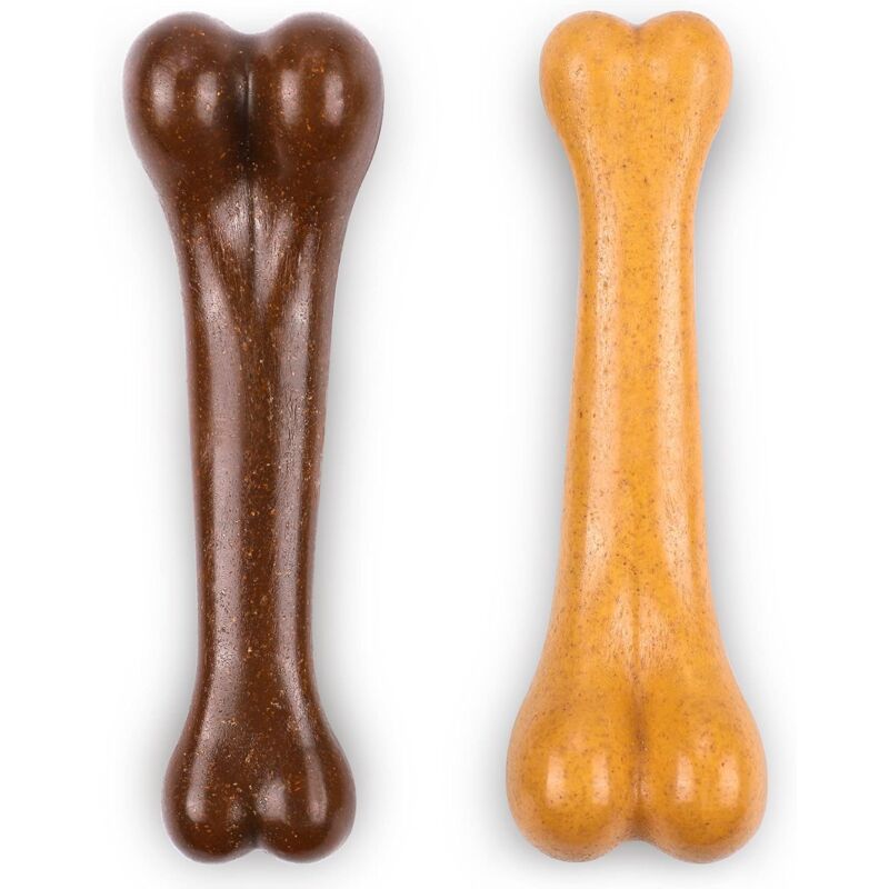Indestructible Dog Toys, Dog Chew Bones, Light Beef And Bacon Flavor Dog Toys For Large Medium Dogs Dental Care Teeth - Image 1