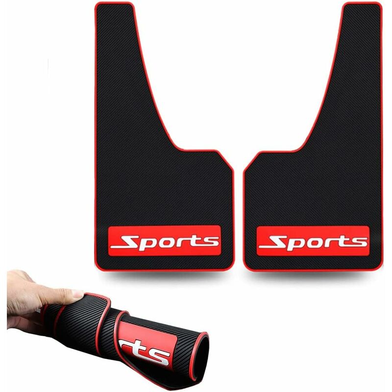 Car Mud Flaps Soft Material Universal Fit Black Rubber Splash Guards Mudguards No Collision Universal 17