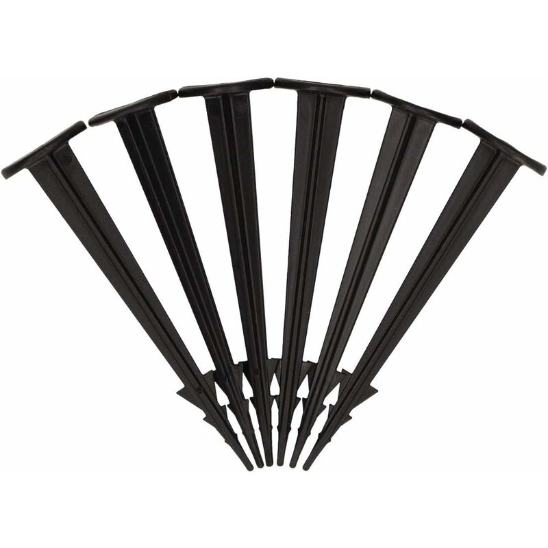 Pack Of 100 Ground Stakes For Fixing Weed Control Fabric Or Mole Control Netting Black - Image 1