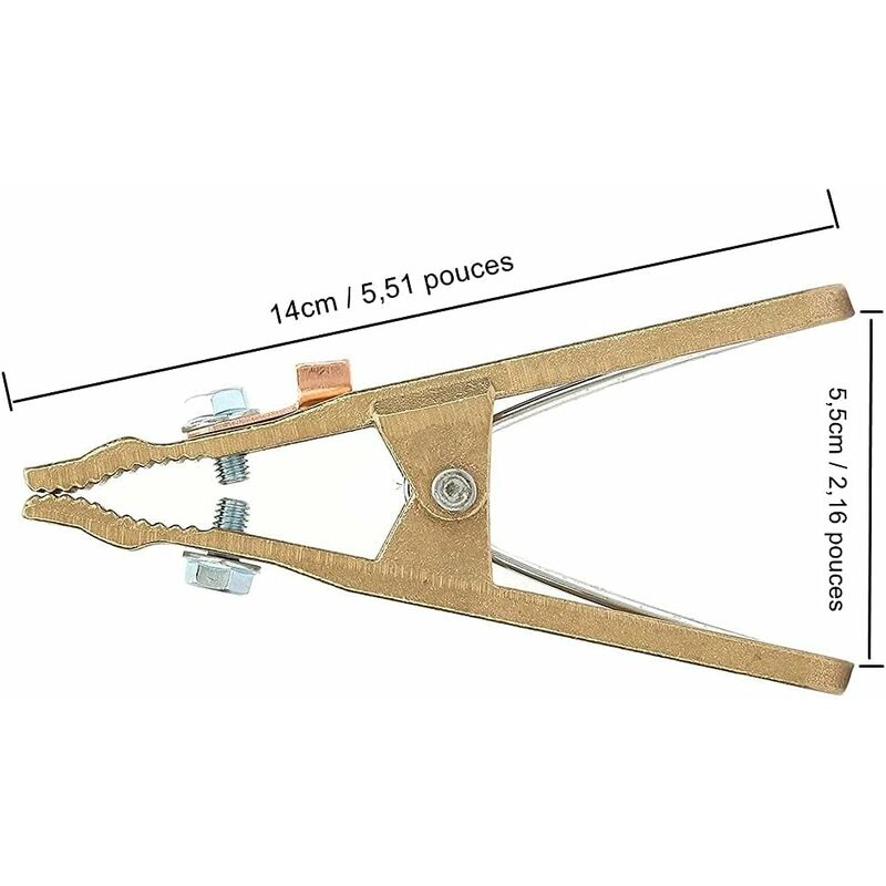 Welding Ground Clamp, 260A Heavy Duty Brass Jaw, Welding Earth Clamp For Welder Welding Station - Image 2