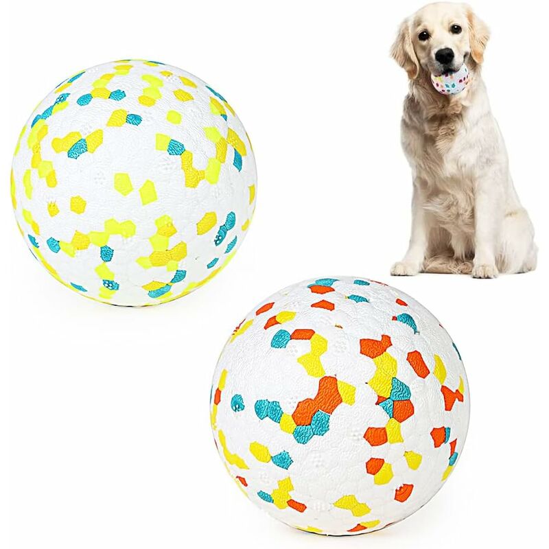 Interactive Dog Toys Training Balls Pet Balls E-Tpu Exercise Play Ball For Medium Large Dogs - 2 Balls 3 Inch Each - Image 1