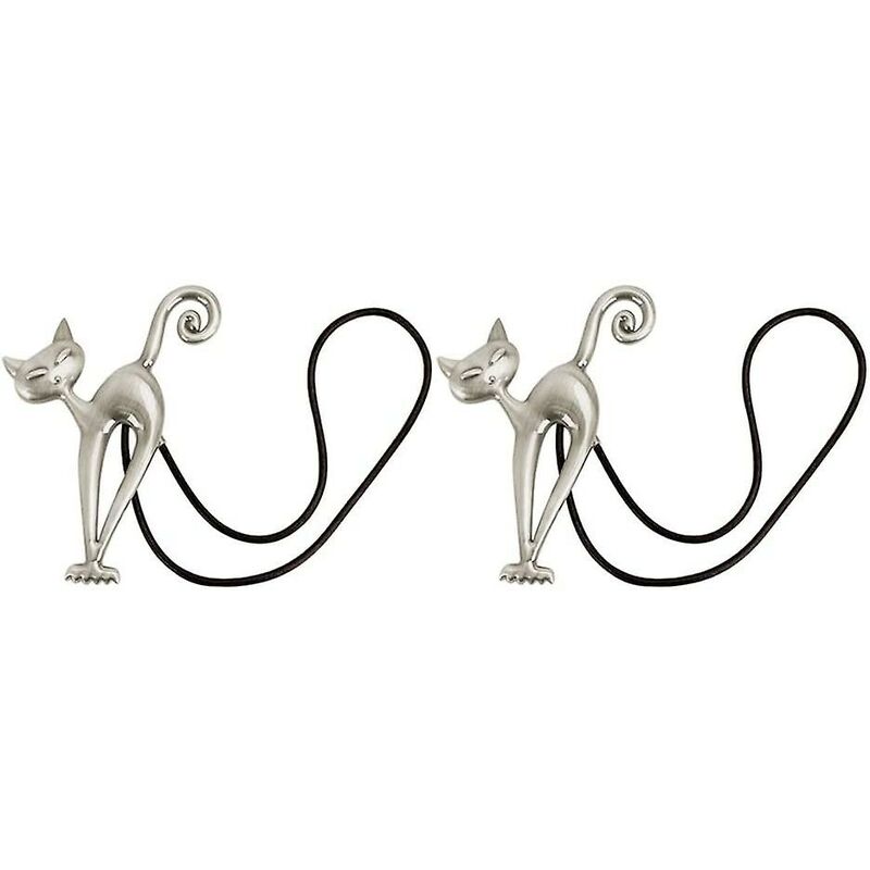 2 pcs Magnetic Curtain Tiebacks Magnetic Curtain Buckle Beautiful Cat Pattern Curtain Clip Curtain Accessories For Home - Image 1
