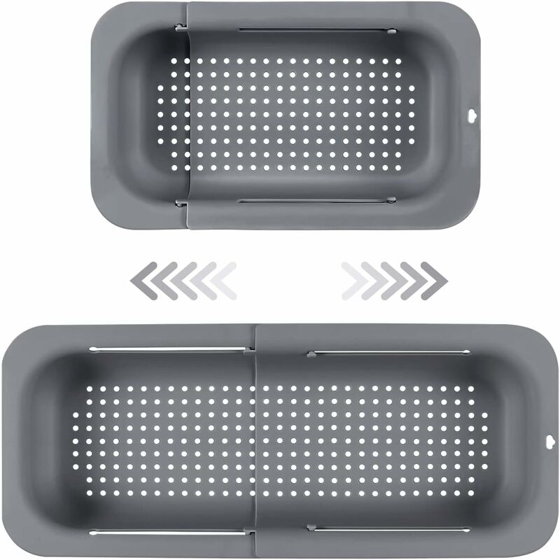 Expandable Sink Strainer - Food Grade Pp Material - Effective Drainage Holes - Quick Drying Rack For Dishes - Easy To - Image 1