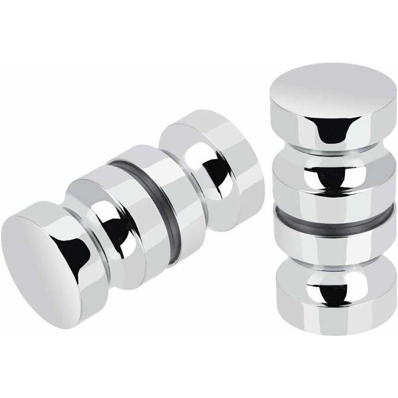 2 Pairs Stainless Steel Sliding Shower Door Knobs Glass Shower Door Handles For Bathroom Kitchen Home Office Hotel - Image 1