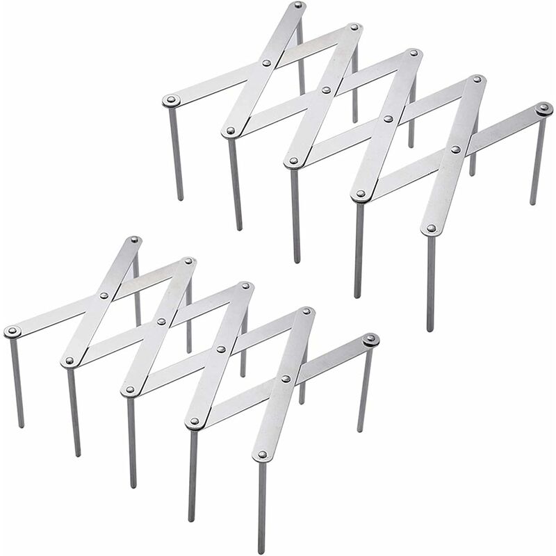 2 pcs Stainless Steel Lid Rack, Kitchen Utensil Organizer, Adjustable Design Lid Holder For Storing Pots, Glass Lids, - Image 1
