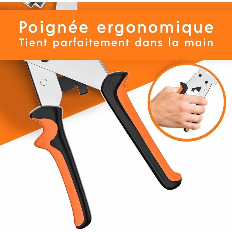 Professional Eyelet Punch Pliers - Minimal Effort - Punch Pliers With 100 Eyelets (Inner Ø 10 Mm) - Image 2