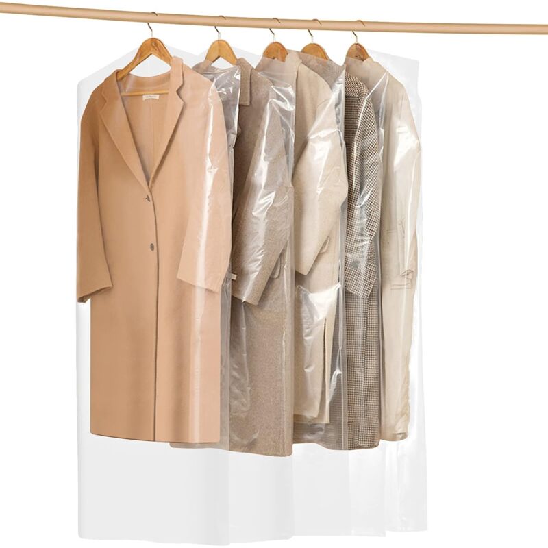 30 Pieces Garment Covers Dustproof Cover Dustproof Pouch Transparent Protective Covers For Dress Suits Coats 60 X 120 Cm - Image 1