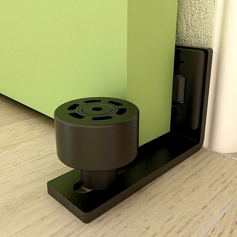 1 Pair Adjustable Floor Guide For Sliding Gate, Sliding Door Rail, 2 Doors (No Groove On Door, No Floor Drilling) - Image 2