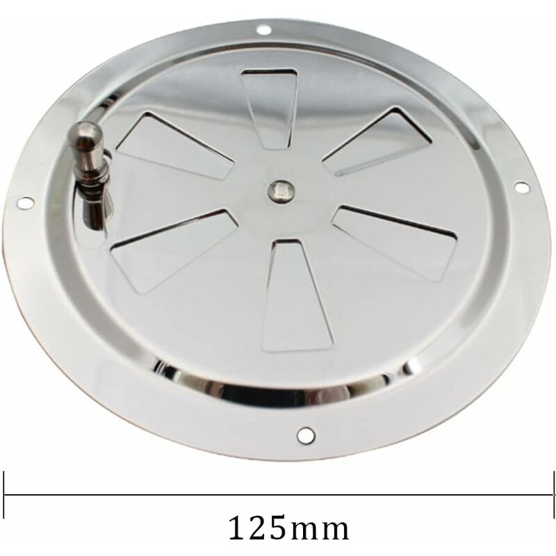 ROund Ventilation Grille, Adjustable Air Vent Stainless Steel Air Vent Air Inlet And Exhaust 125Mm - Image 2