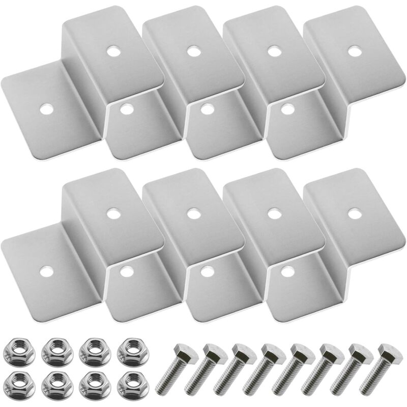 Solar Panel Mounting Bracket Kit Z Type With Nuts And Bolts 1 Hole - Image 1