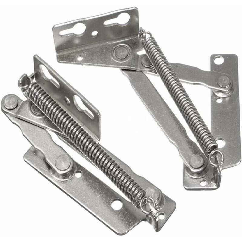 80 Degree Cabinet Hinge Full Hinge Lid Furniture Base Spring Hinge, 1 Pair - Image 1