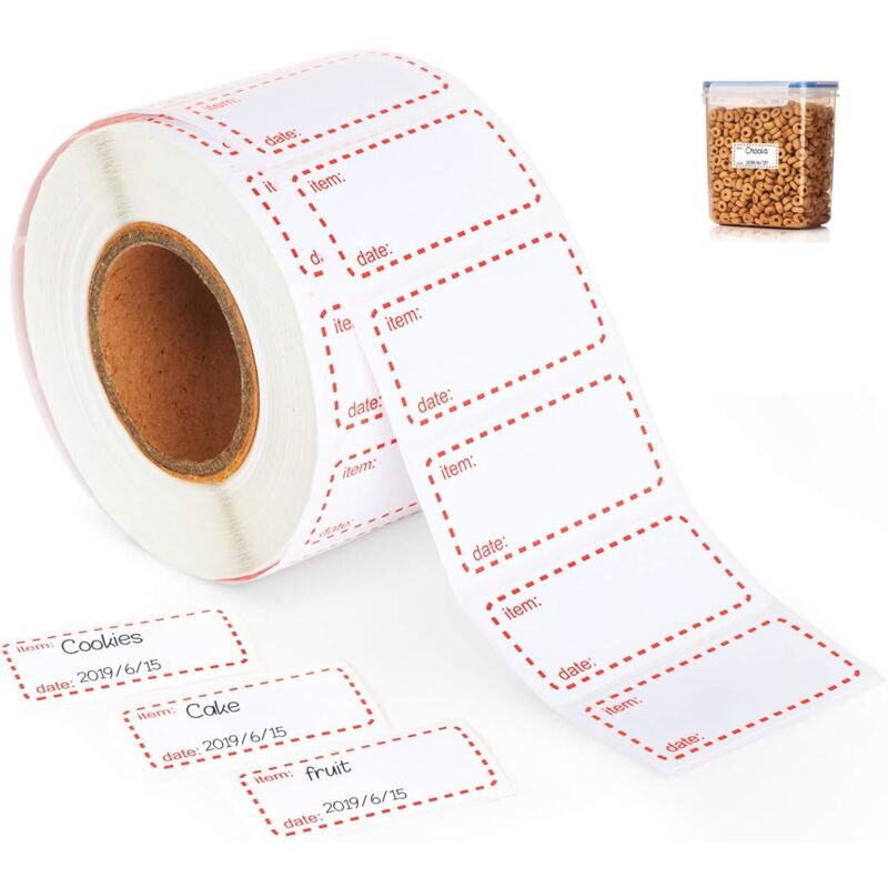 5002 Freezer Labels ROll, 50 X 25Mm Self-Adhesive Food Storage Freezer Sticker, Removable Food Stickers Labels For Home - Image 1