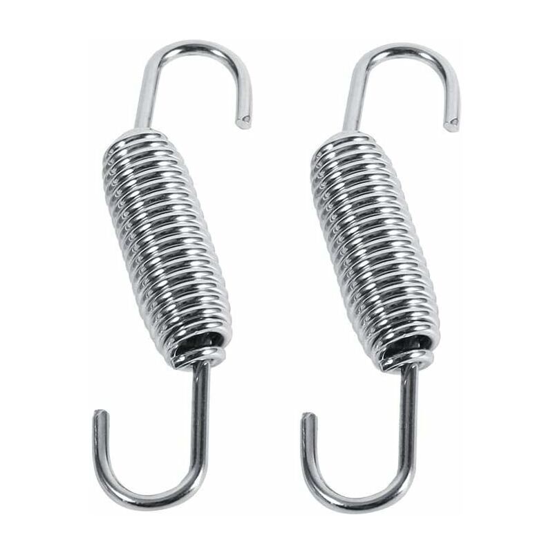 2 pcs Exhaust Pipe Spring,65Mm Length Exhaust Pipe Muffler Swivel Spring Stainless Steel ROtating Mounting Springs With - Image 3