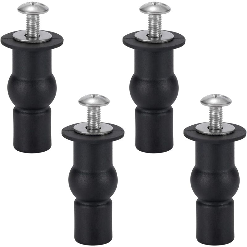 Toilet Seat Fixing Toilet Seat Hinge Toilet Seat Fixing Screws For General Toilet Seats 4 pcs Black - Image 1