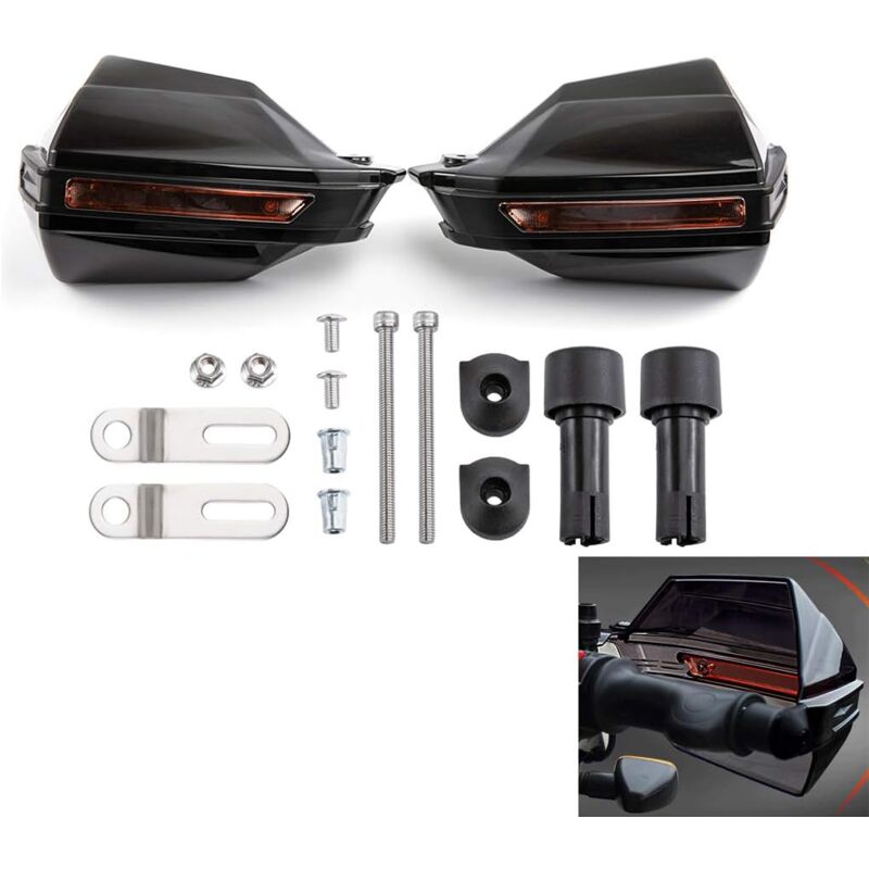 Motorcycle Hand Guard Handle Shield Motorbike Motocross Scooter Windproof Handlebar Protective Gear - Black - Image 1