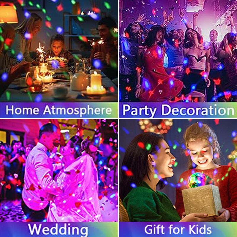 LED Party Lamp,Automatic ROtating 3W Multi-Color LED Light Bulb, Disco Light Effect, Suitable For All Lamps With E27 - Image 4
