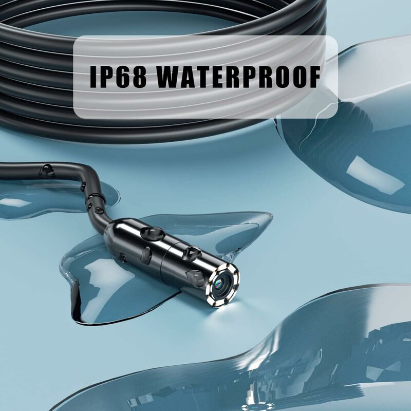 Industrial Endoscope 1080P Hd Digital Inspection Camera With 8Mm Ip68 Waterproof Camera, Channel Camera With 2.8