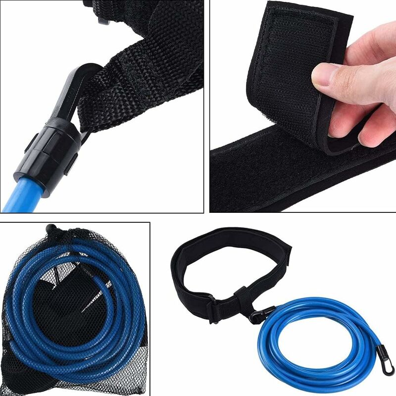 Pool Swim Belt, Adjustable Pool Swim Belt Swimming Resistance Belt Swimming Belt For Pool Swim Training Bungee Swim - Image 4