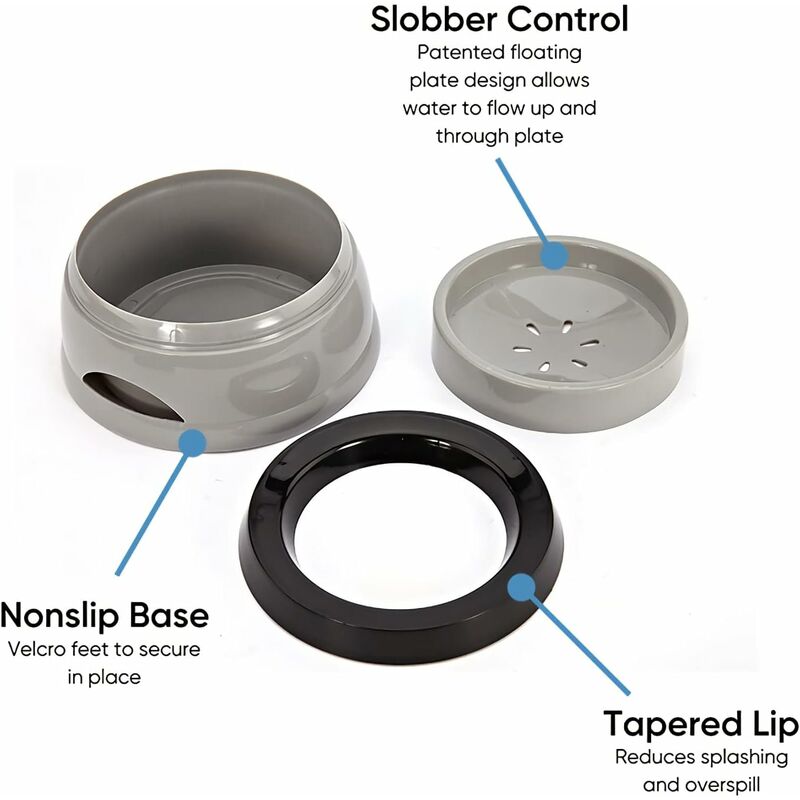 Dog Bowl The Spill-Proof Water Bowl For Dogs Slow Feeder Water Dispenser Bowl For Home And Travel Water Bowl For - Image 3