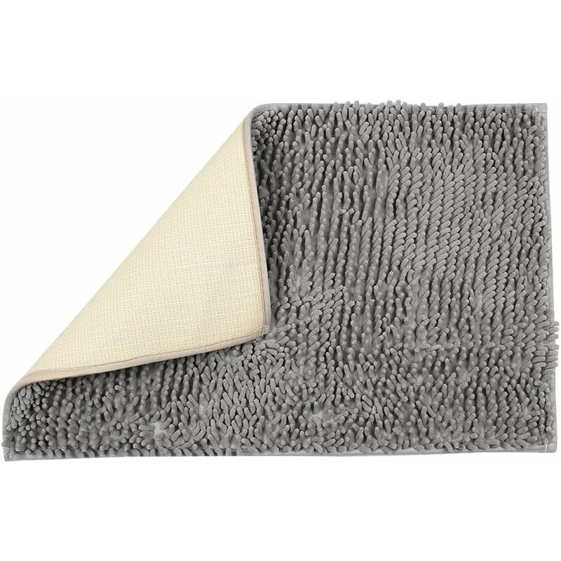 Soft Shag Bath Mat Kitchen Rug Door Mats Doormats Non-Slip Strip Absorbent Doormat Bath Shower Mat Shaggy Rug - 60 X 90 - Image 2