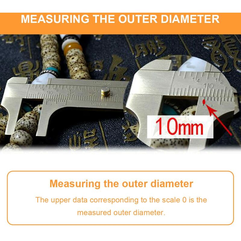 Vernier Caliper,Mini Vernier Caliper,Brass Vernier Caliper,Double Scale Vernier Caliper,For Precision Outside - Image 3