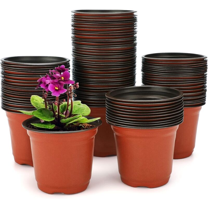 100 pcs 10Cm(Diameter) Soft Plastic Seed Pot Seedling Pot Seedling Pot - Image 1
