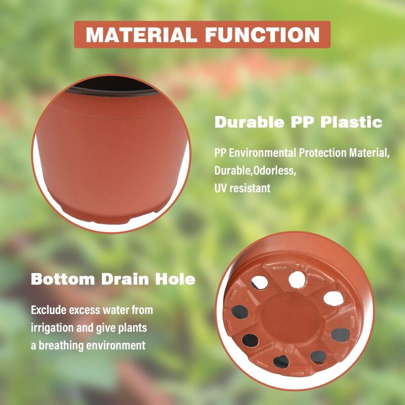 100 pcs 10Cm(Diameter) Soft Plastic Seed Pot Seedling Pot Seedling Pot - Image 2
