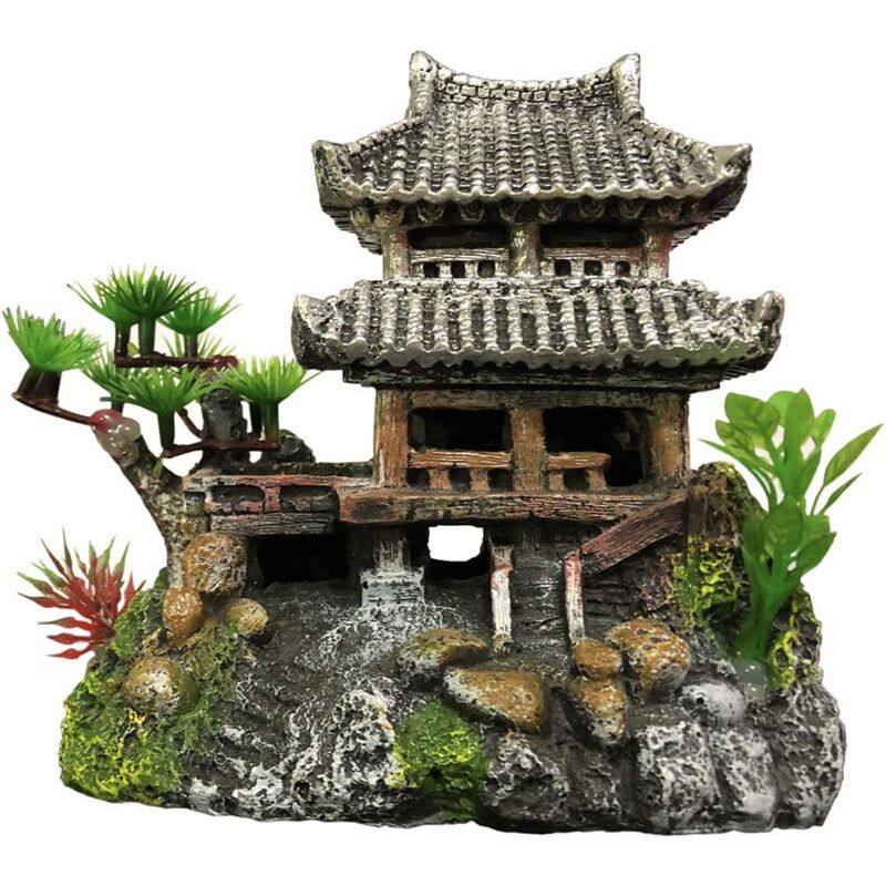 Classic Resin Aquarium Decoration Realistic  Eco-Friendly Castle - Image 1