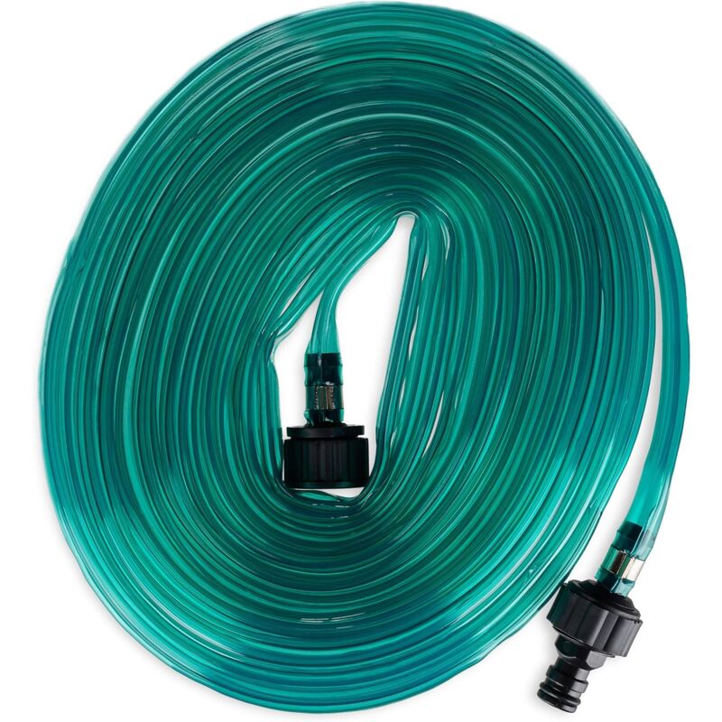 Garden Hose, Flat Irrigation Water Lance, For Garden, Holes, Ready To Connect, 7.5 Meters, Green - Image 1