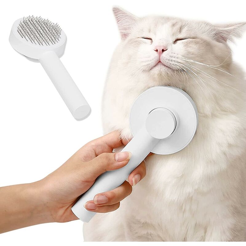 Cat Brush, Self-Cleaning Cat Brush, Pet Hair Brush, Dog And Cat Brush Grooming Comb For Anti-Hair Brush For Pets - Image 1