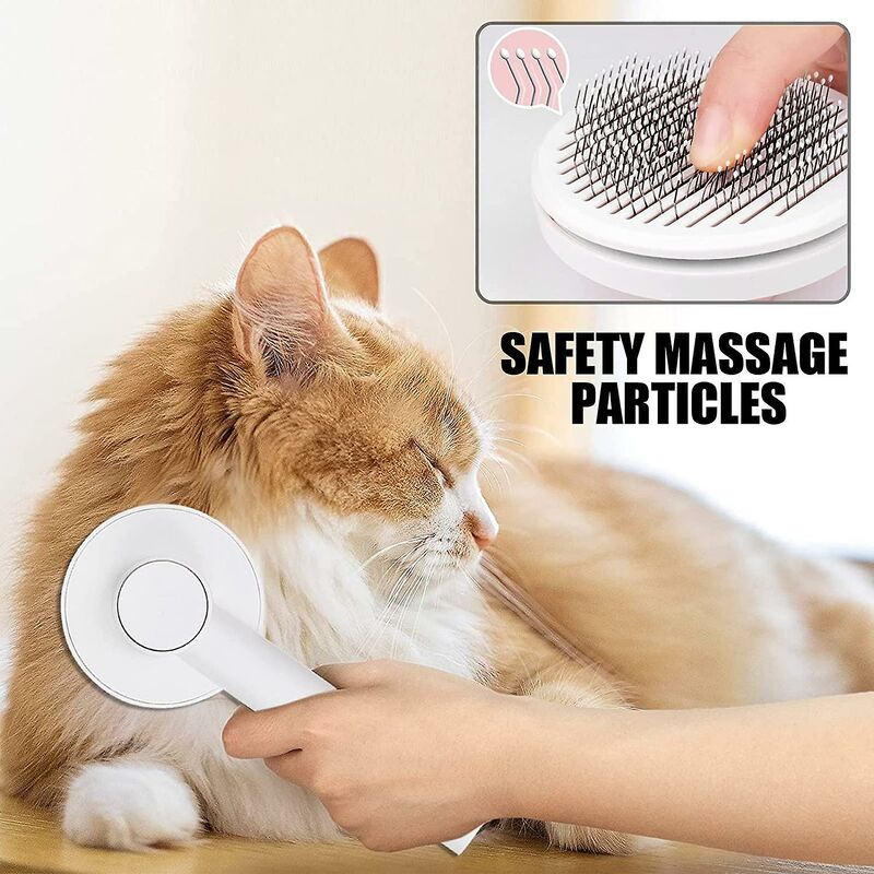 Cat Brush, Self-Cleaning Cat Brush, Pet Hair Brush, Dog And Cat Brush Grooming Comb For Anti-Hair Brush For Pets - Image 4