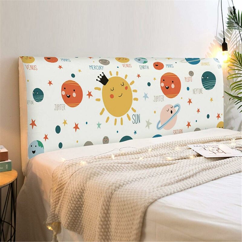 Headboard Covers, Stretch Printing Dustproof Bed Headboard Cover Dustproof Protector For Headboard, Modern Bedroom - Image 1