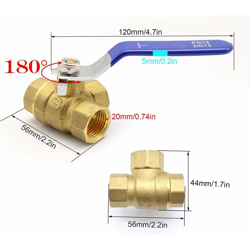 3-Way Valve, 1/2