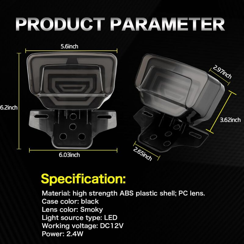LED Motorcycle Tail Light Integrated Turn Signal,LED Brake Light,Driving Light With Waterproof License Plate Holder For - Image 3