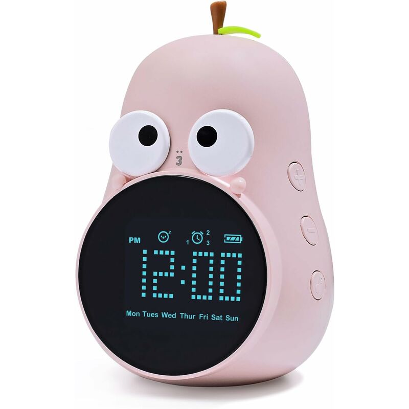 Kids Alarm Clock Light Cute Bulb Creative Bedside Lamp Night Light Programmable Snooze Wake Up Alarm Clock For Girls - Image 1